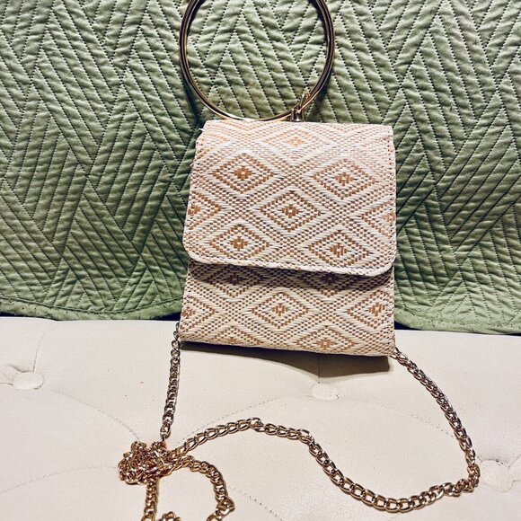 Vegan est 2005 Boho Handbag with Ring Handle - Picture 2 of 4